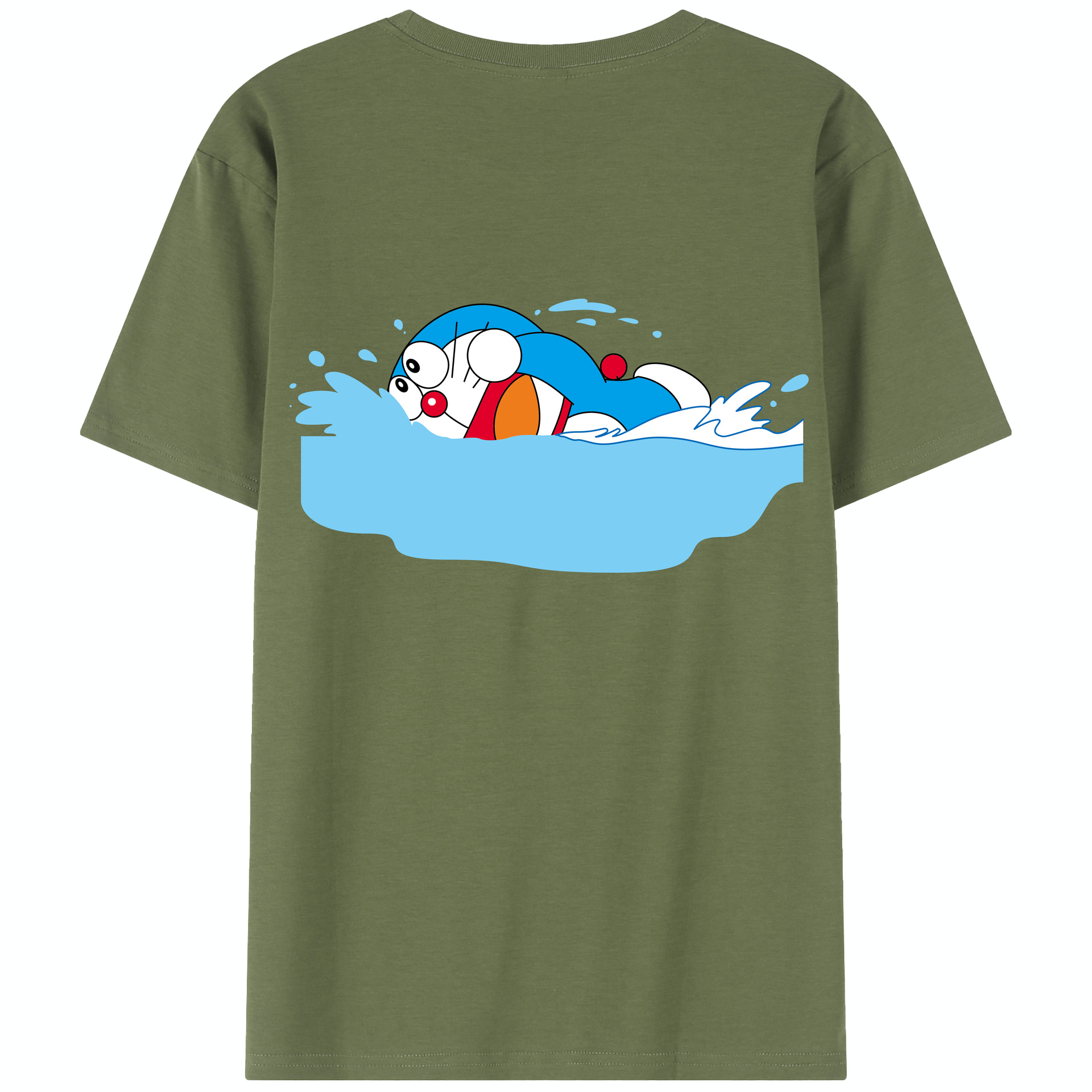 （画像用） ドラえもん Doraemon 綿100％半袖Tシャツ（背面プリント）